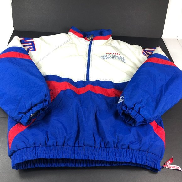 STARTER Other - VTG 90s Starter Pro Line New York Giants Jacket Adult Large White Blue Pullover